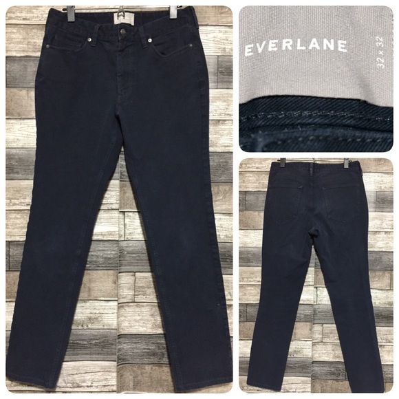 Everlane Chino Pants Men’s 32x32 Navy Blue Stretch Canvas (Read Desc) - Picture 1 of 10